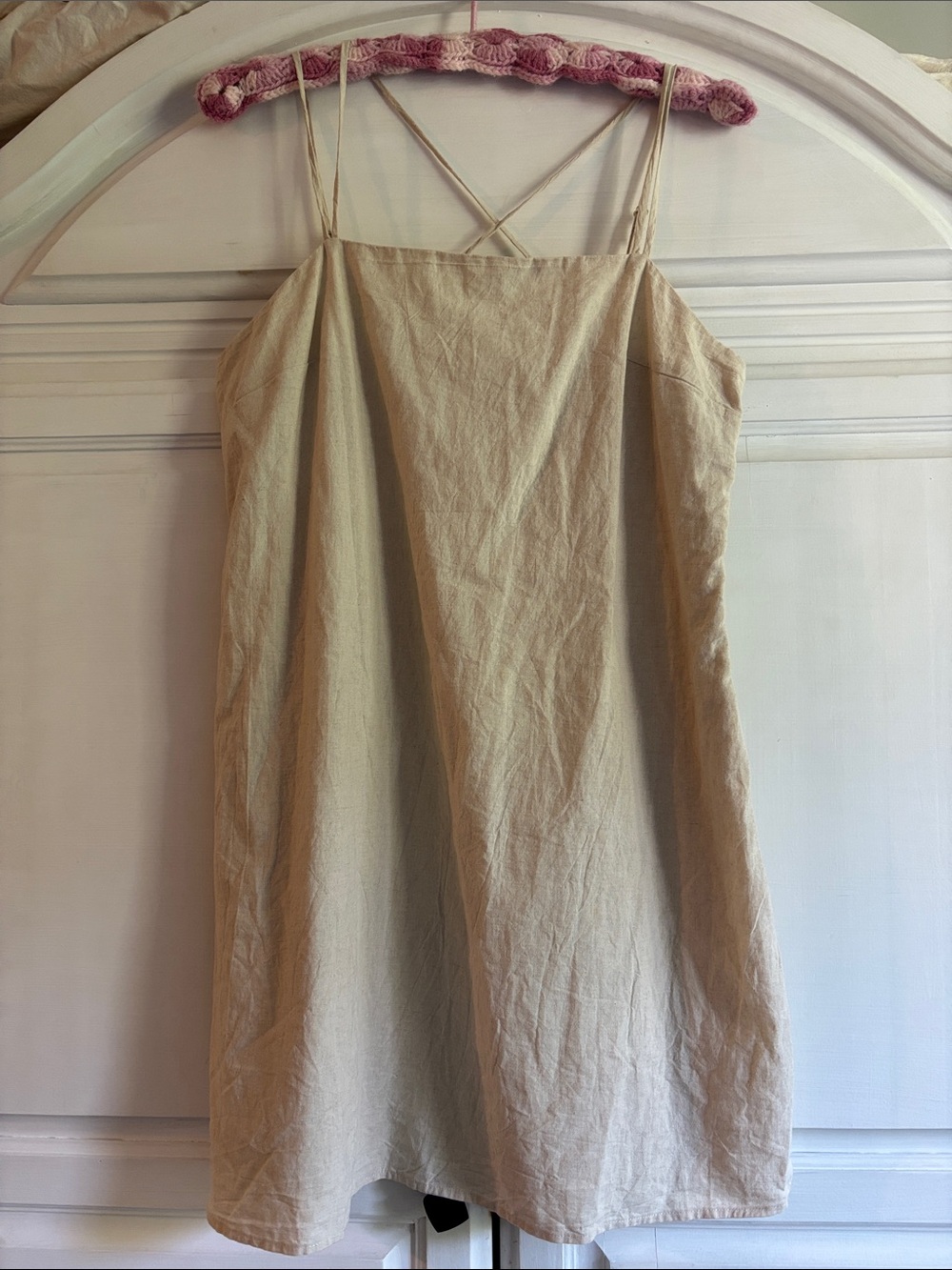 H&M stappy Linen Blend Slip Dress, lined